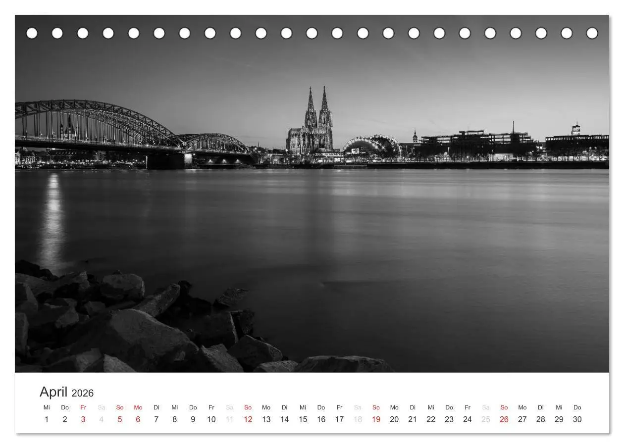 Bild: 9783516015683 | Köln - monochrome Ansichten (Tischkalender 2026 DIN A5 quer),...