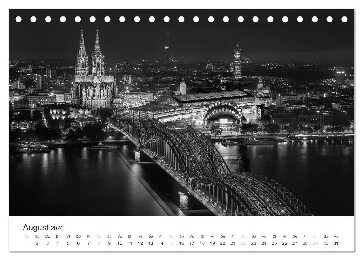 Bild: 9783516015683 | Köln - monochrome Ansichten (Tischkalender 2026 DIN A5 quer),...