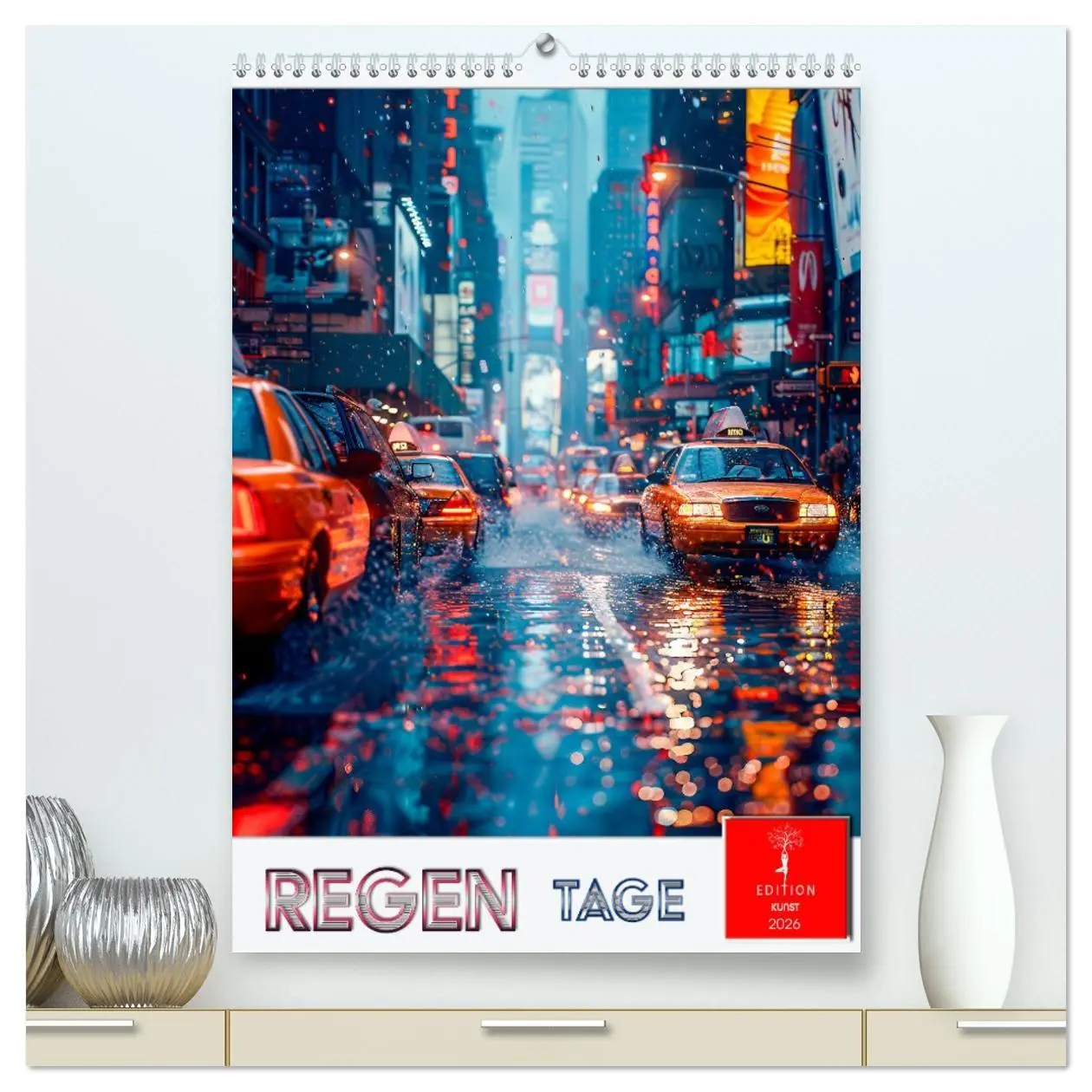Cover: 9783516255683 | Regen Tage (hochwertiger Premium Wandkalender 2026 DIN A2 hoch),...