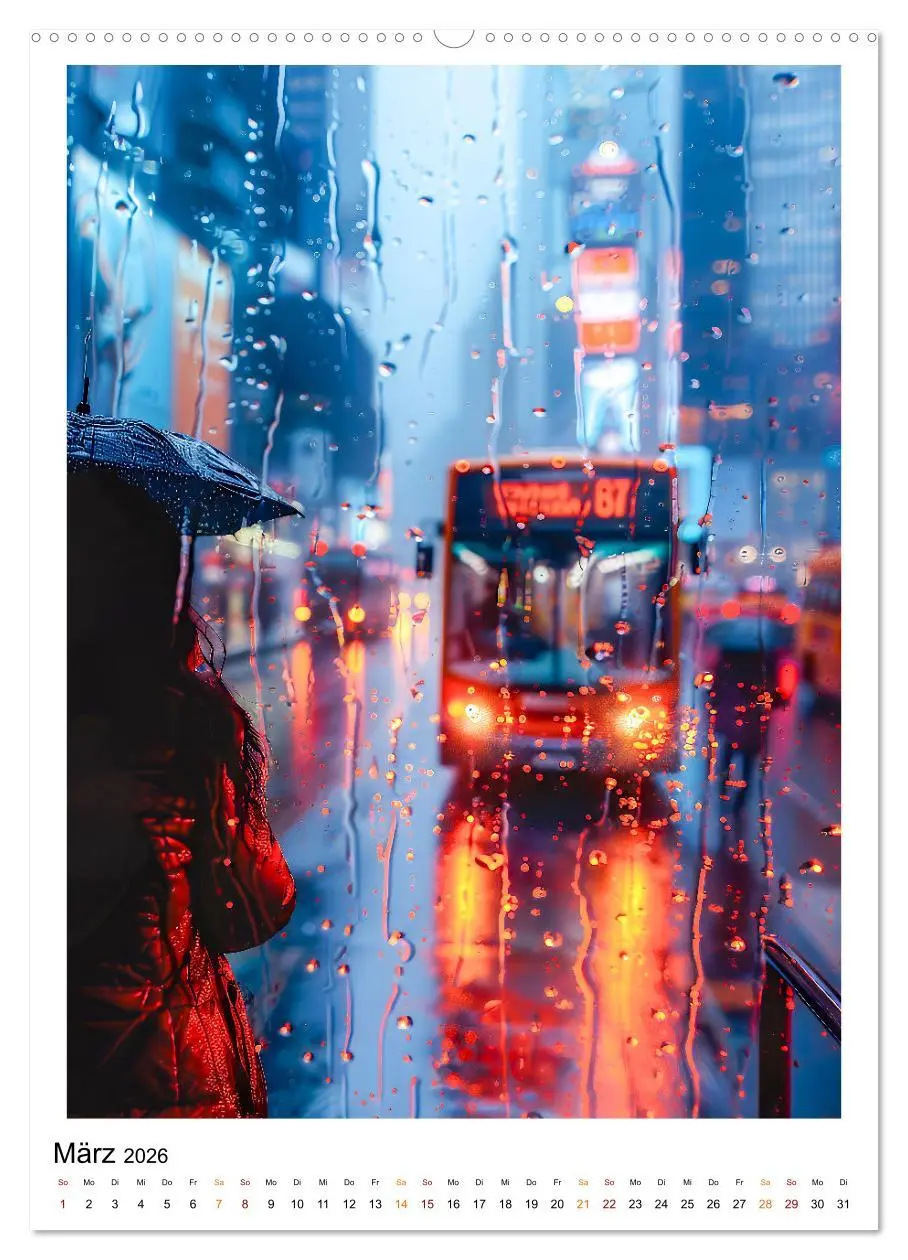 Bild: 9783516255683 | Regen Tage (hochwertiger Premium Wandkalender 2026 DIN A2 hoch),...