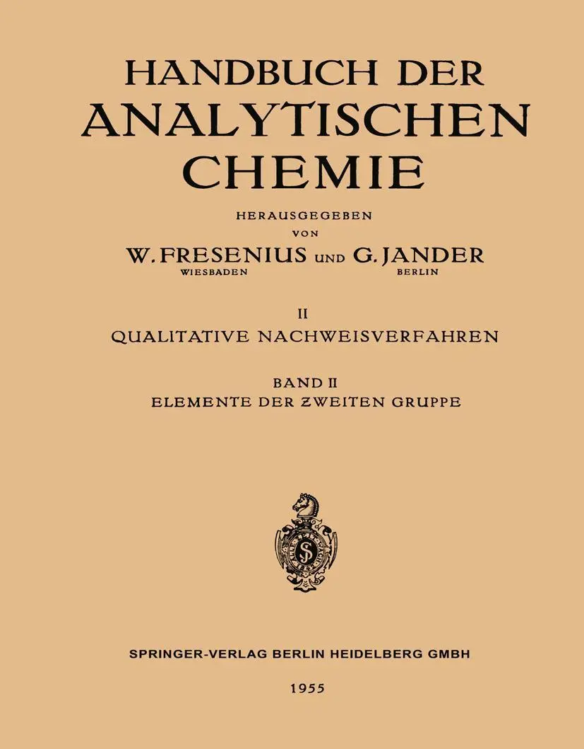 Cover: 9783662235683 | Elemente der zweiten Gruppe | H. Bode | Taschenbuch | xv | Deutsch