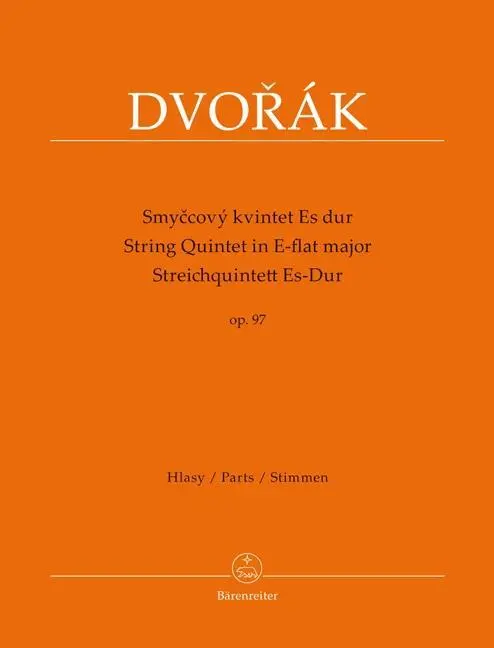 Cover: 9790260105683 | String Quintet In E-Flat, Op.97 | Stimmen | Antonín Dvorák | Buch