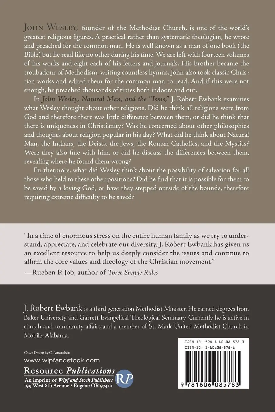 Rückseite: 9781606085783 | John Wesley, Natural Man, and the 'Isms' | J. Robert Ewbank | Buch