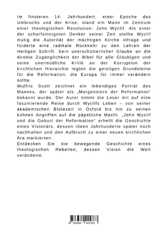 Bild: 9783384415783 | John Wyclif und die Geburt der Reformation | Wulfric Scott | Buch