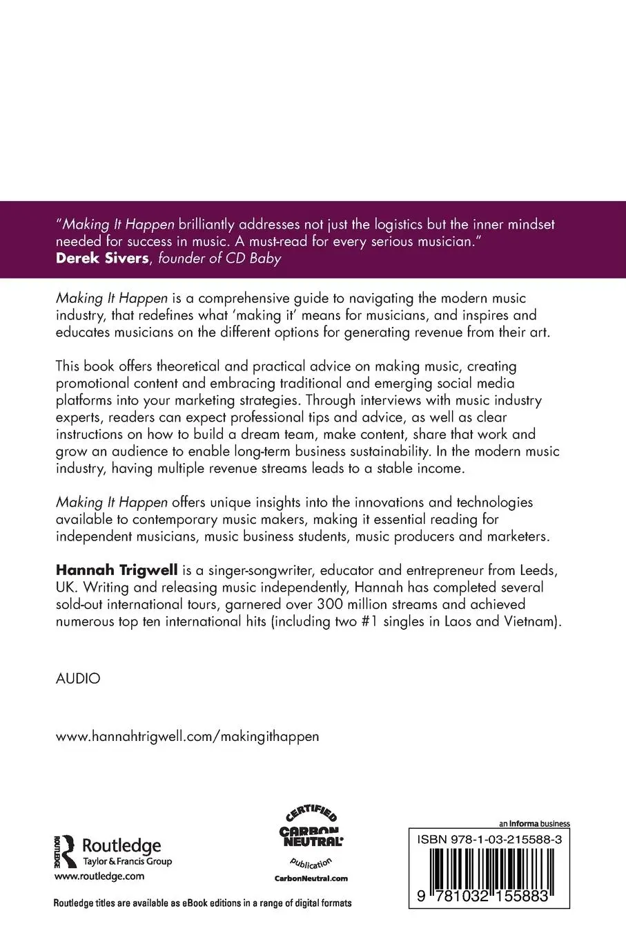 Rückseite: 9781032155883 | Making It Happen | Hannah Trigwell | Taschenbuch | Englisch | 2023