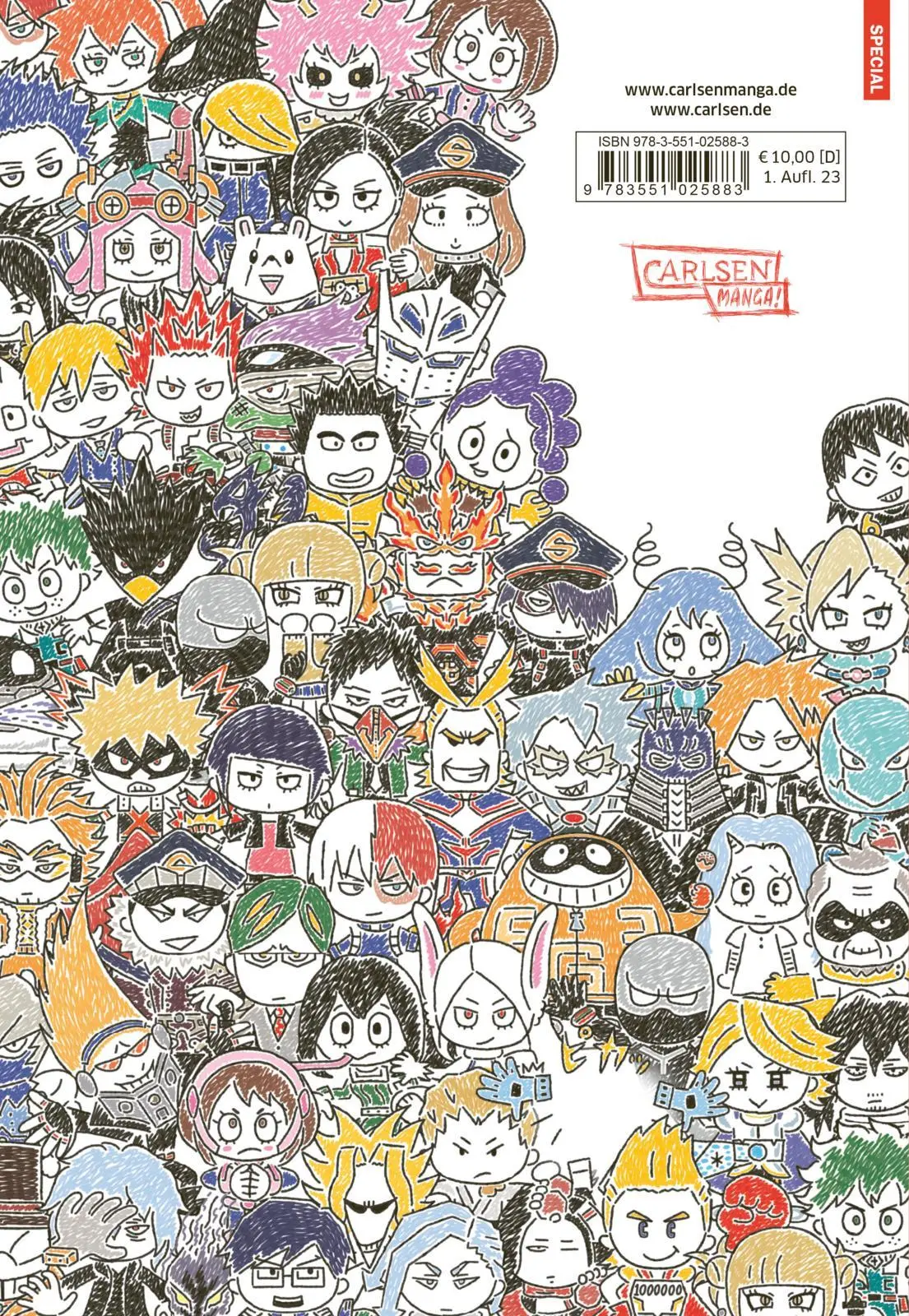 Rückseite: 9783551025883 | My Hero Academia Kritzelkurs | Kohei Horikoshi (u. a.) | Taschenbuch