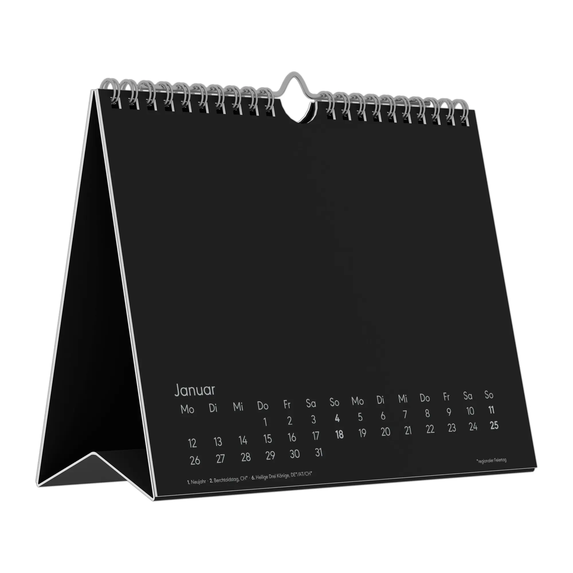 Bild: 4069095005983 | Kreativ-Kalender Tischaufsteller quer schwarz 2026 -...