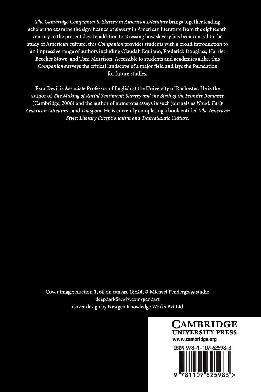 Rückseite: 9781107625983 | The Cambridge Companion to Slavery in American Literature | Ezra Tawil