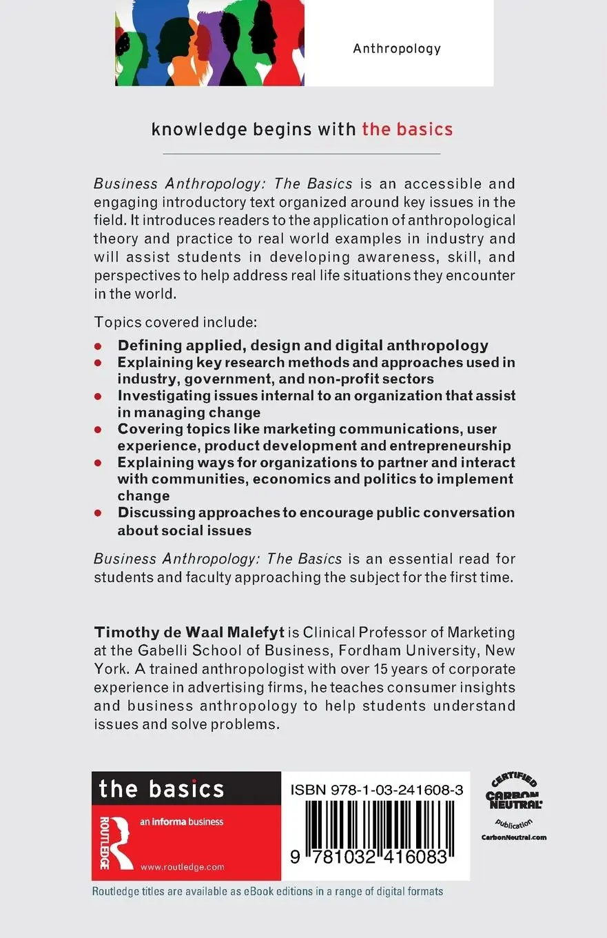 Rückseite: 9781032416083 | Business Anthropology | The Basics | Timothy De Waal Malefyt | Buch