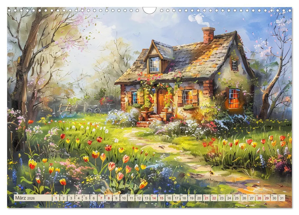 Bild: 9783457406083 | Kleine Cottages - Romantische Fantasiehäuschen (Wandkalender 2026...