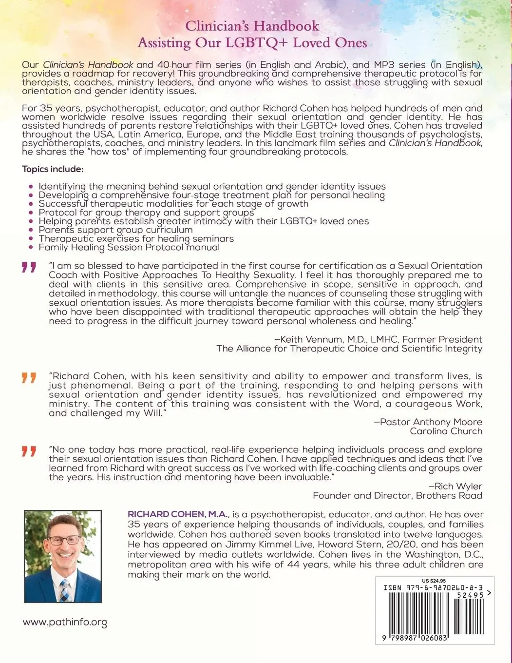 Rückseite: 9798987026083 | Clinician's Handbook | Assisting Our LGBTQ+ Loved Ones | Richard Cohen