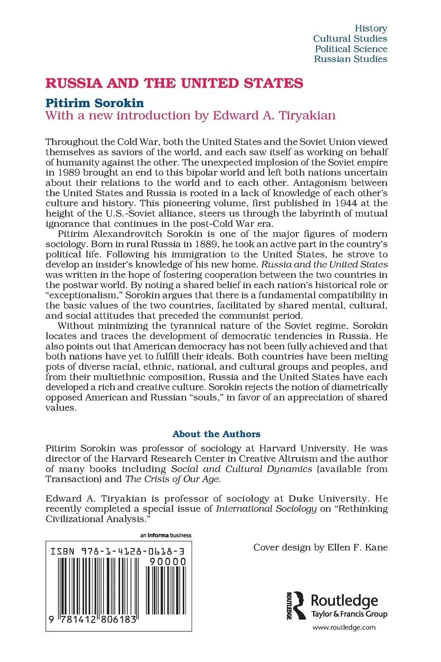 Rückseite: 9781412806183 | Russia and the United States | Pitirim Sorokin | Taschenbuch | 2006