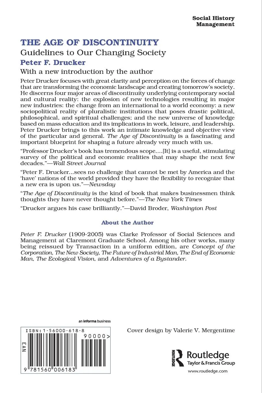 Rückseite: 9781560006183 | The Age of Discontinuity | Guidelines to Our Changing Society | Buch