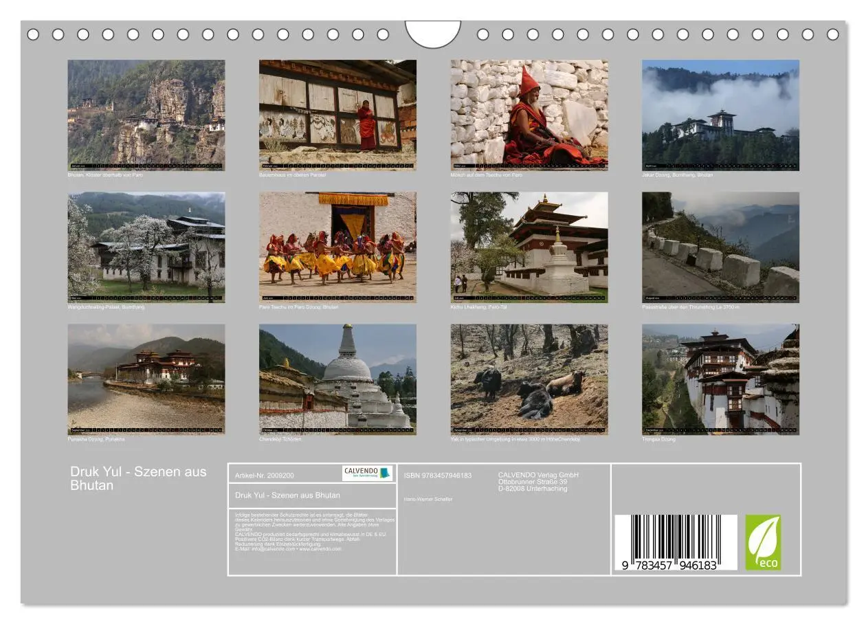 Bild: 9783457946183 | Druk Yul - Szenen aus Bhutan (Wandkalender 2026 DIN A4 quer),...