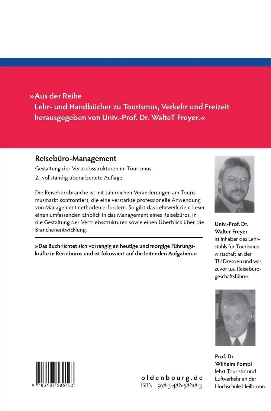 Rückseite: 9783486586183 | Reisebüro-Management | Gestaltung der Vertriebsstrukturen im Tourismus