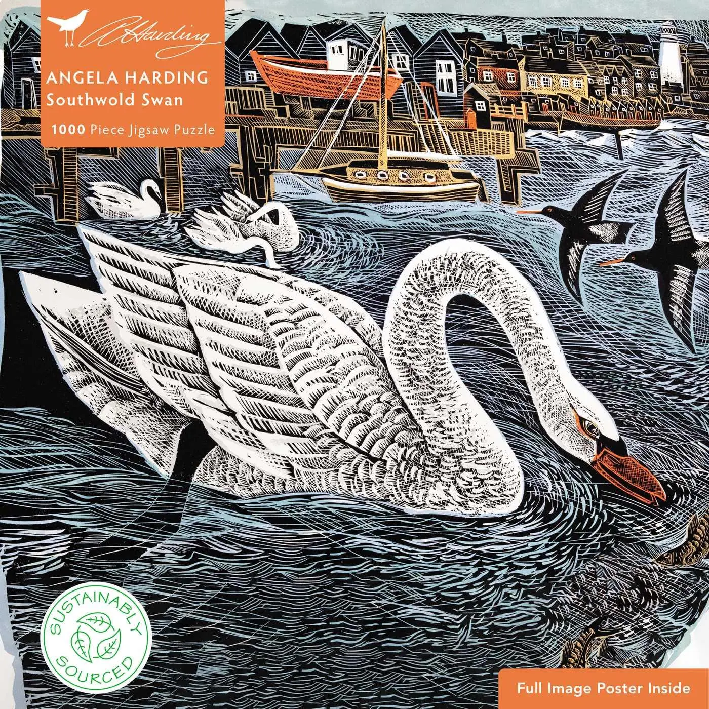 Cover: 9781804176283 | Adult Sustainable Jigsaw Puzzle Angela Harding: Southwold Swan | Spiel