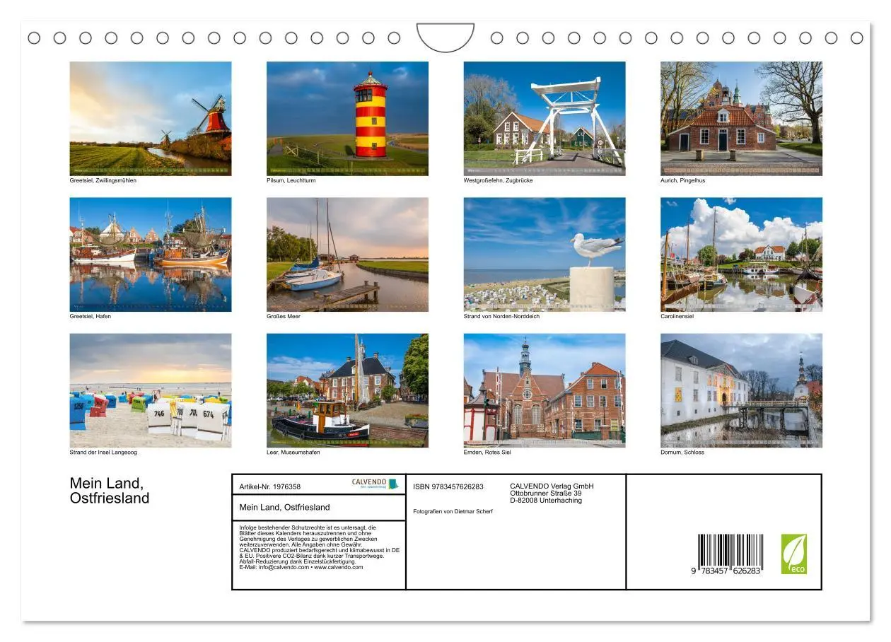 Bild: 9783457626283 | Mein Land, Ostfriesland (Wandkalender 2026 DIN A4 quer), CALVENDO...