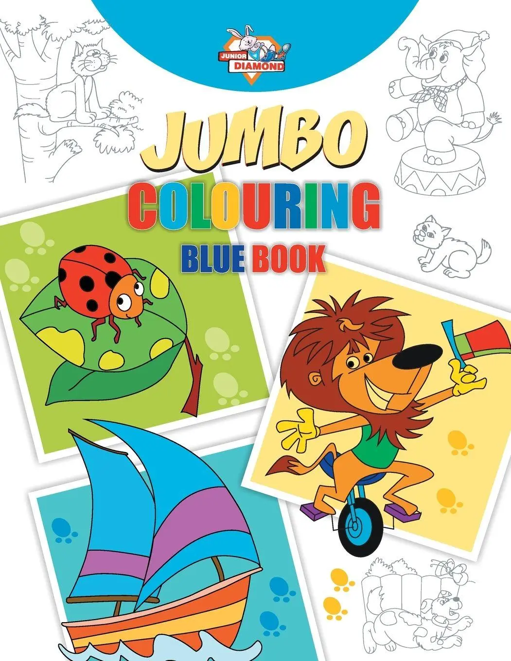 Cover: 9789384906283 | Jumbo Colouring Blue Book for 4 to 8 years old Kids Best Gift to...