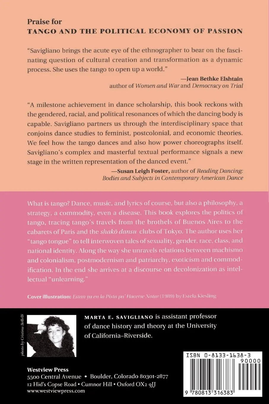Rückseite: 9780813316383 | Tango And The Political Economy Of Passion | Marta Savigliano | Buch