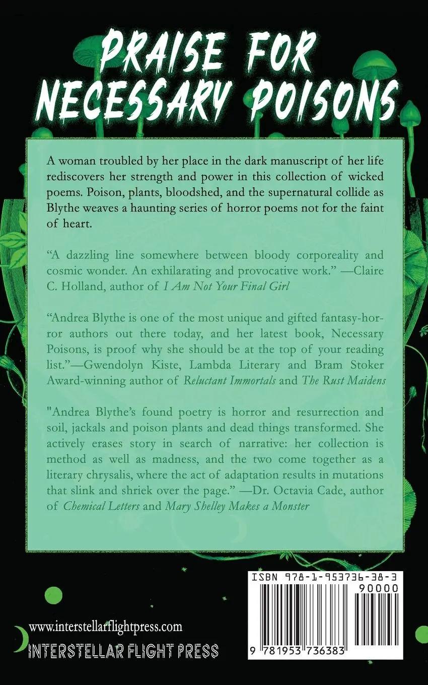 Rückseite: 9781953736383 | Necessary Poisons | Poems | Andrea Blythe | Taschenbuch | Englisch