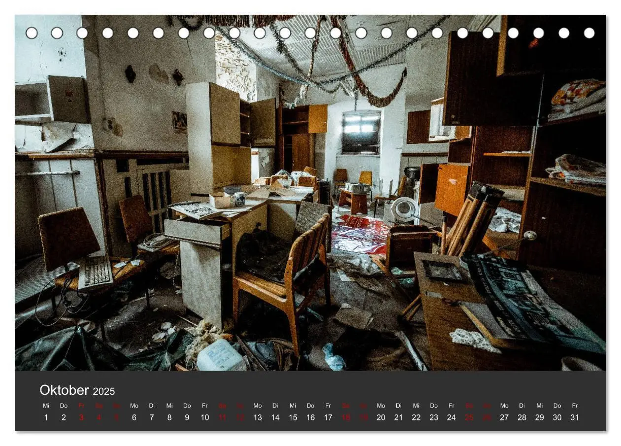 Bild: 9783435216383 | Verlassene Orte - Ein Lost Places Kalender (Tischkalender 2025 DIN...