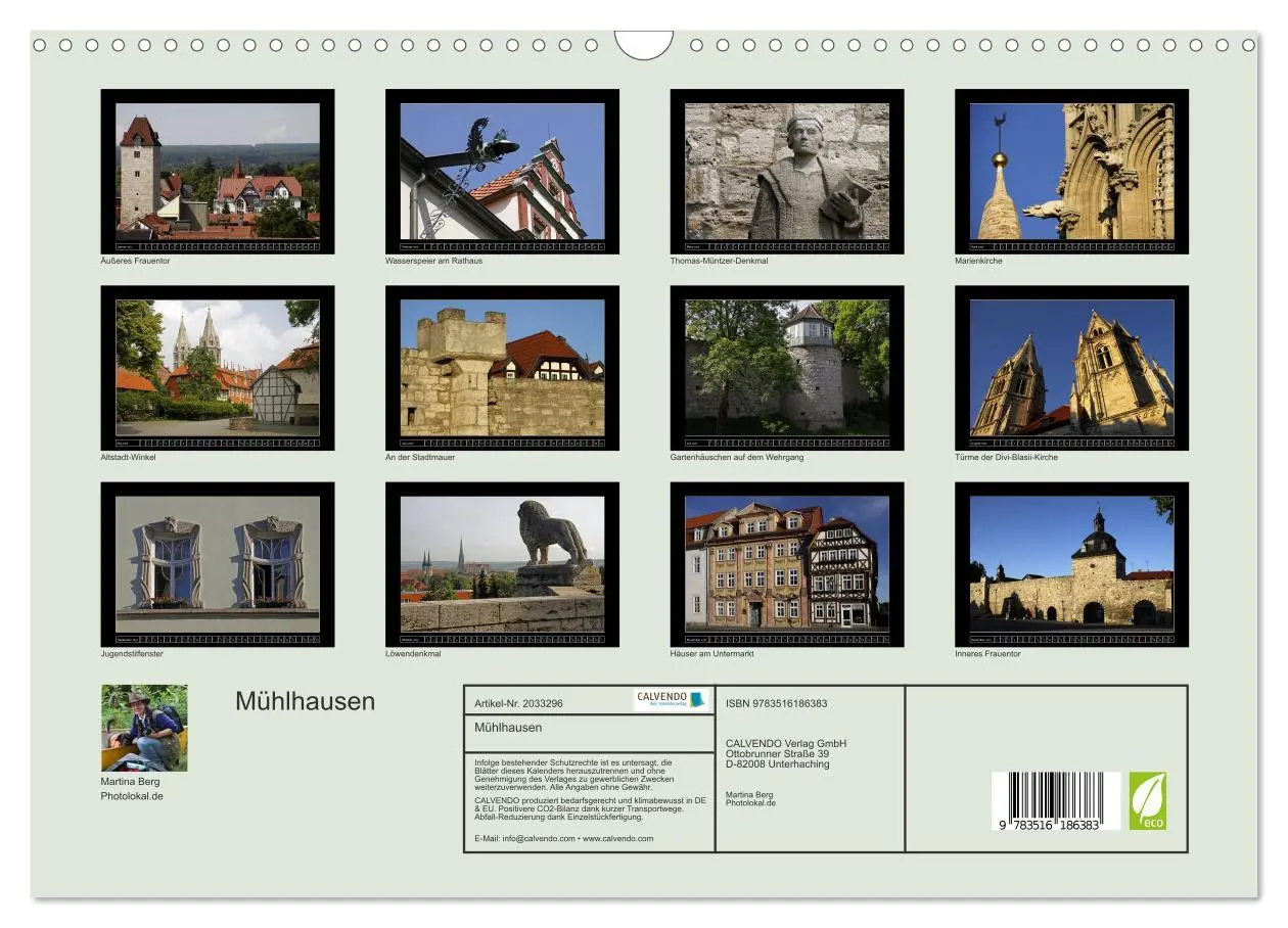 Bild: 9783516186383 | Mühlhausen (Wandkalender 2026 DIN A3 quer), CALVENDO Monatskalender