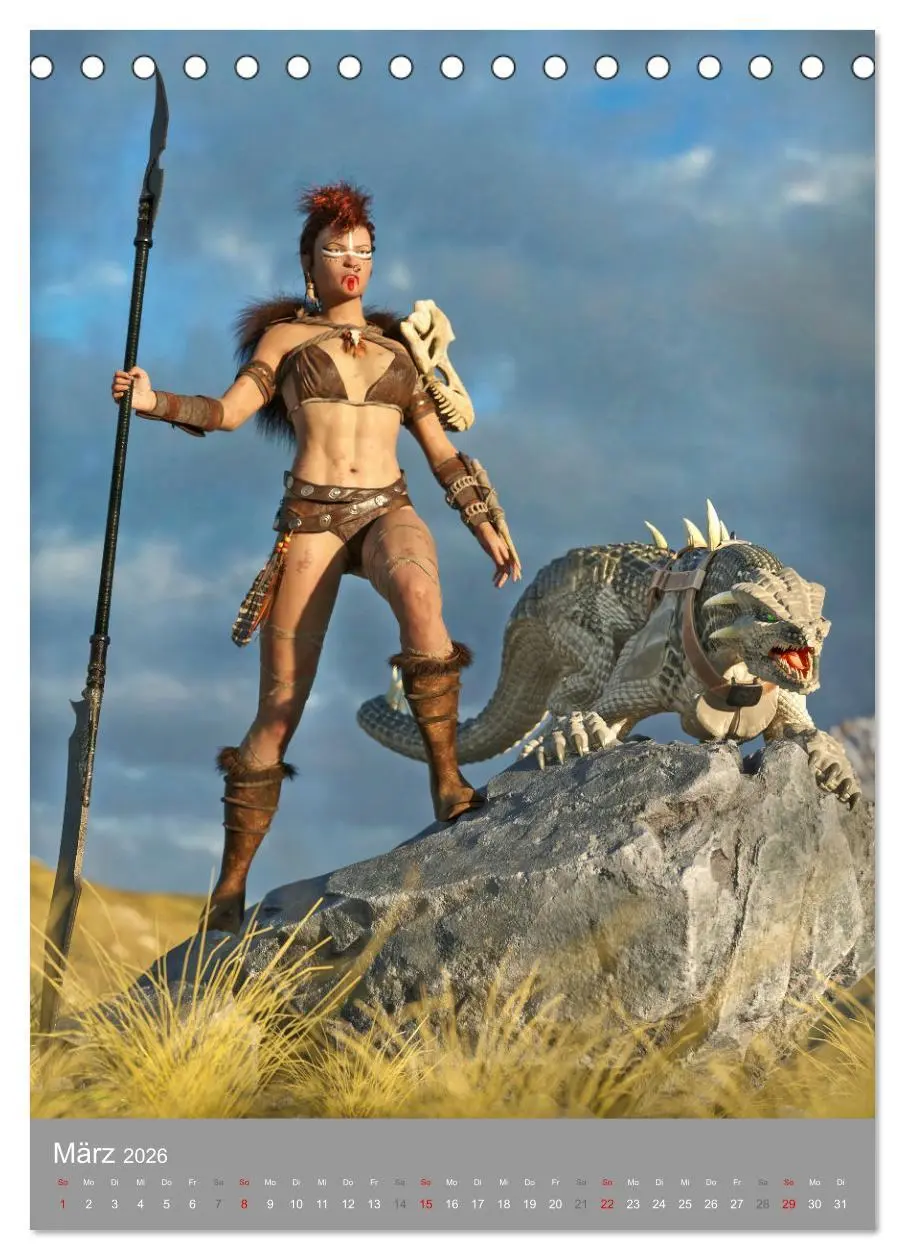 Bild: 9783516326383 | Fantasy Kriegerinnen (Tischkalender 2026 DIN A5 hoch), CALVENDO...