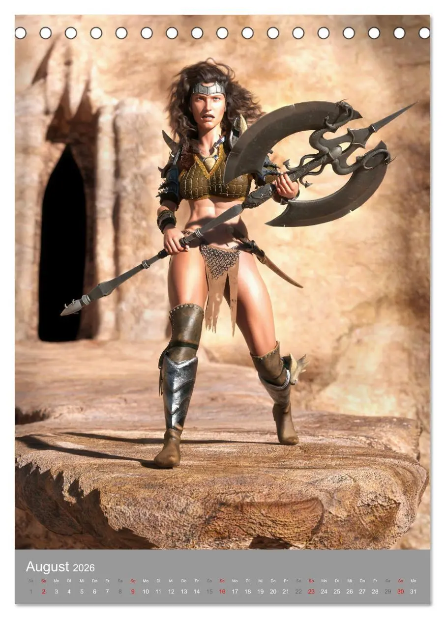 Bild: 9783516326383 | Fantasy Kriegerinnen (Tischkalender 2026 DIN A5 hoch), CALVENDO...
