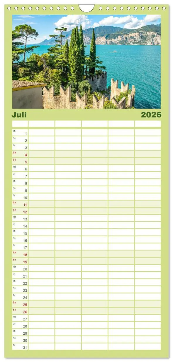 Bild: 9783516496383 | Familienplaner 2026 - Malcesine am Gardasee mit 5 Spalten...