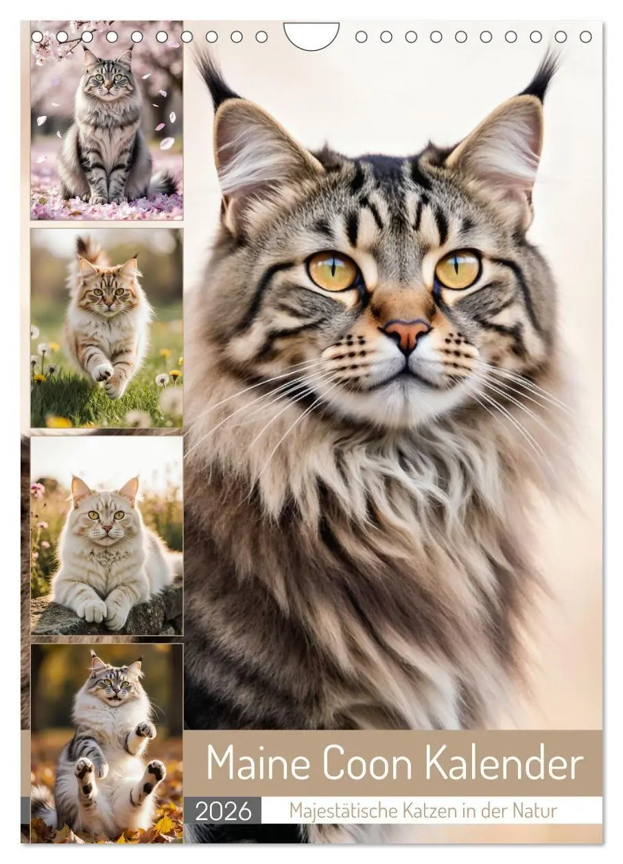 Cover: 9783516706383 | Maine Coon Kalender - Majestätische Katzen in der Natur...