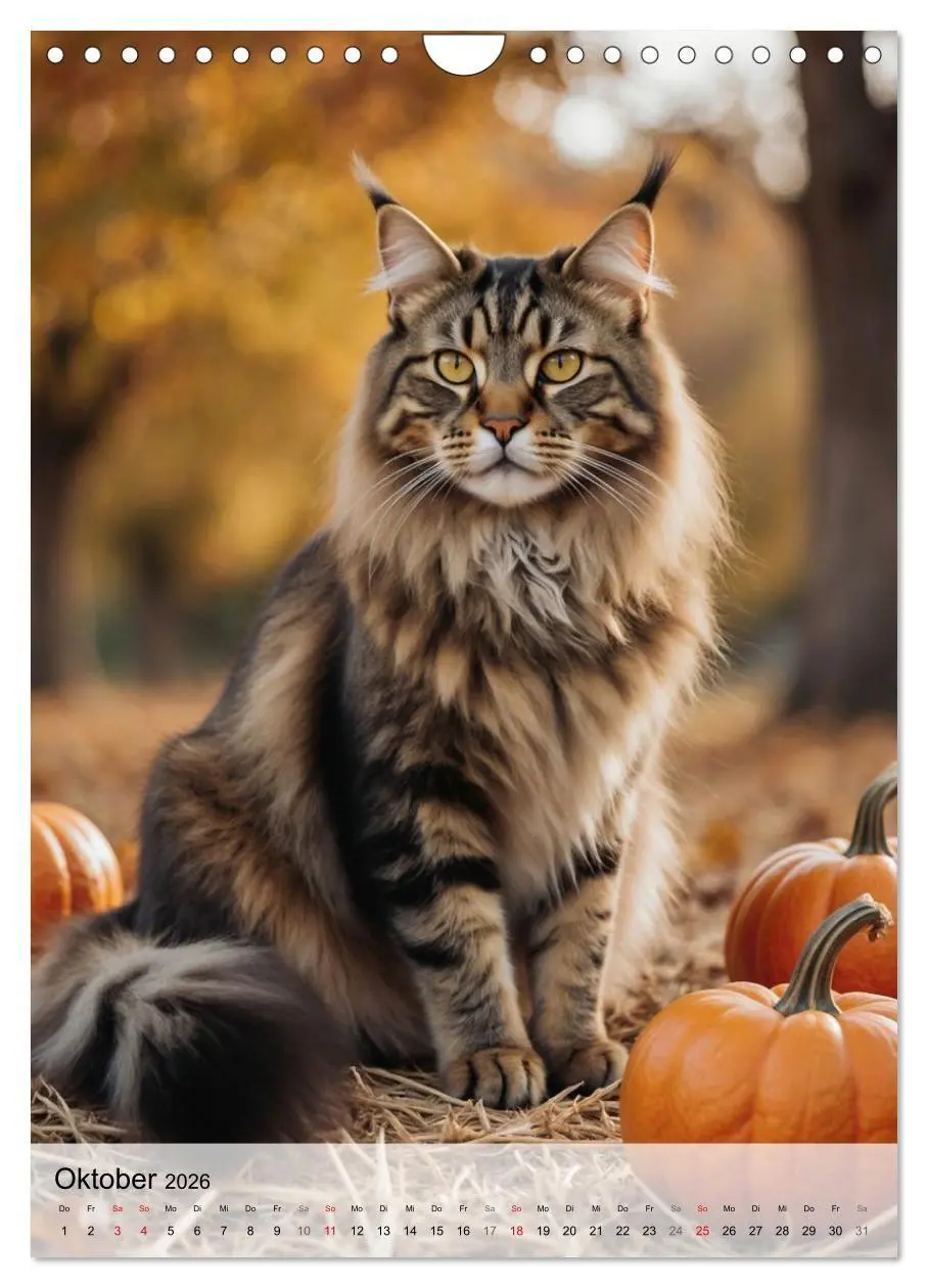 Bild: 9783516706383 | Maine Coon Kalender - Majestätische Katzen in der Natur...