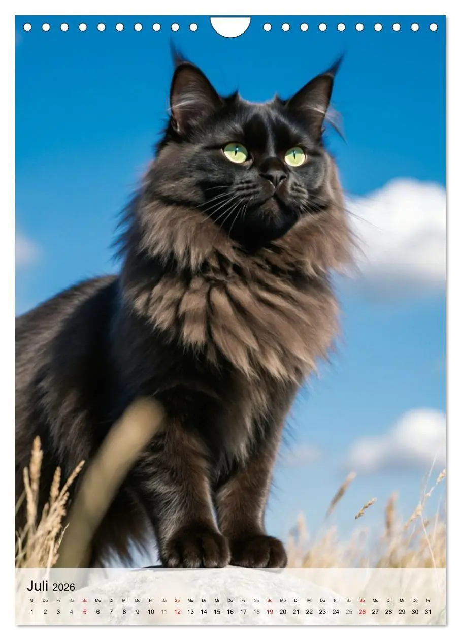 Bild: 9783516706383 | Maine Coon Kalender - Majestätische Katzen in der Natur...