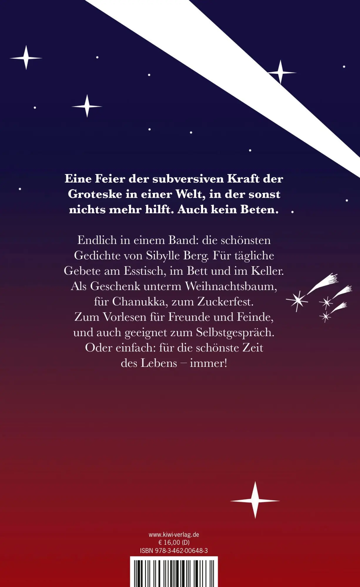 Rückseite: 9783462006483 | Try Praying | Gedichte gegen den Weltuntergang | Sibylle Berg | Buch
