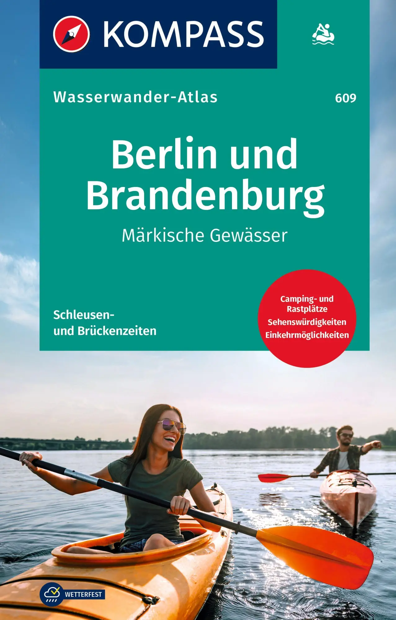 Cover: 9783991216483 | KOMPASS Wasserwanderatlas Berlin und Brandenburg | (Land-)Karte | 2022