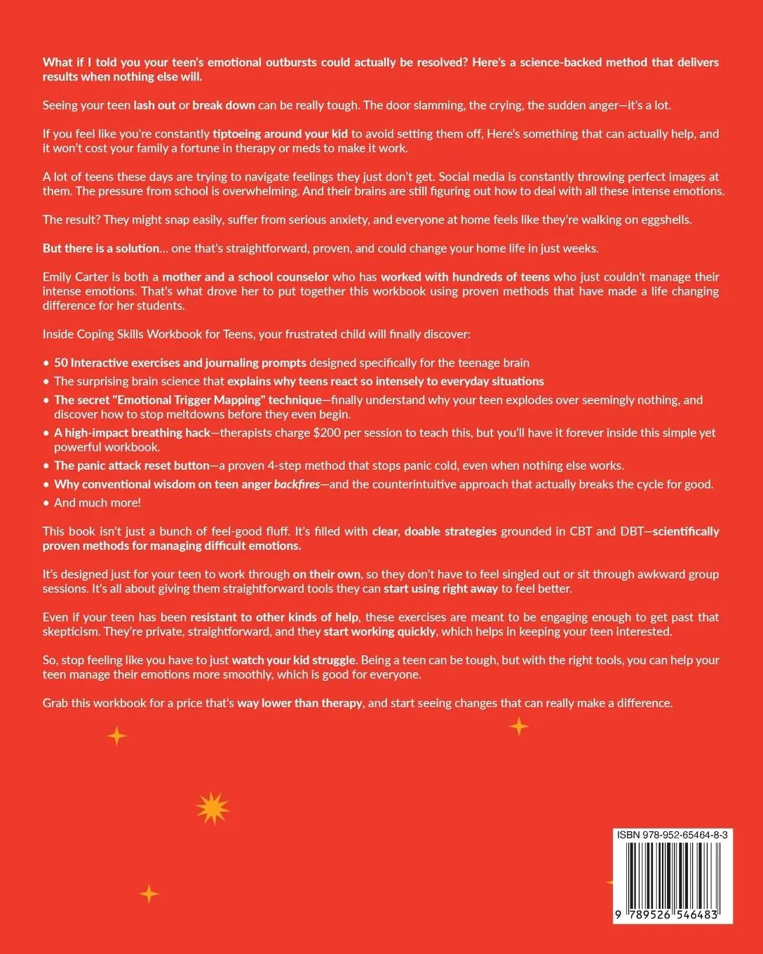 Rückseite: 9789526546483 | Coping Skills Workbook for Teens | Emily Carter | Taschenbuch | 2025