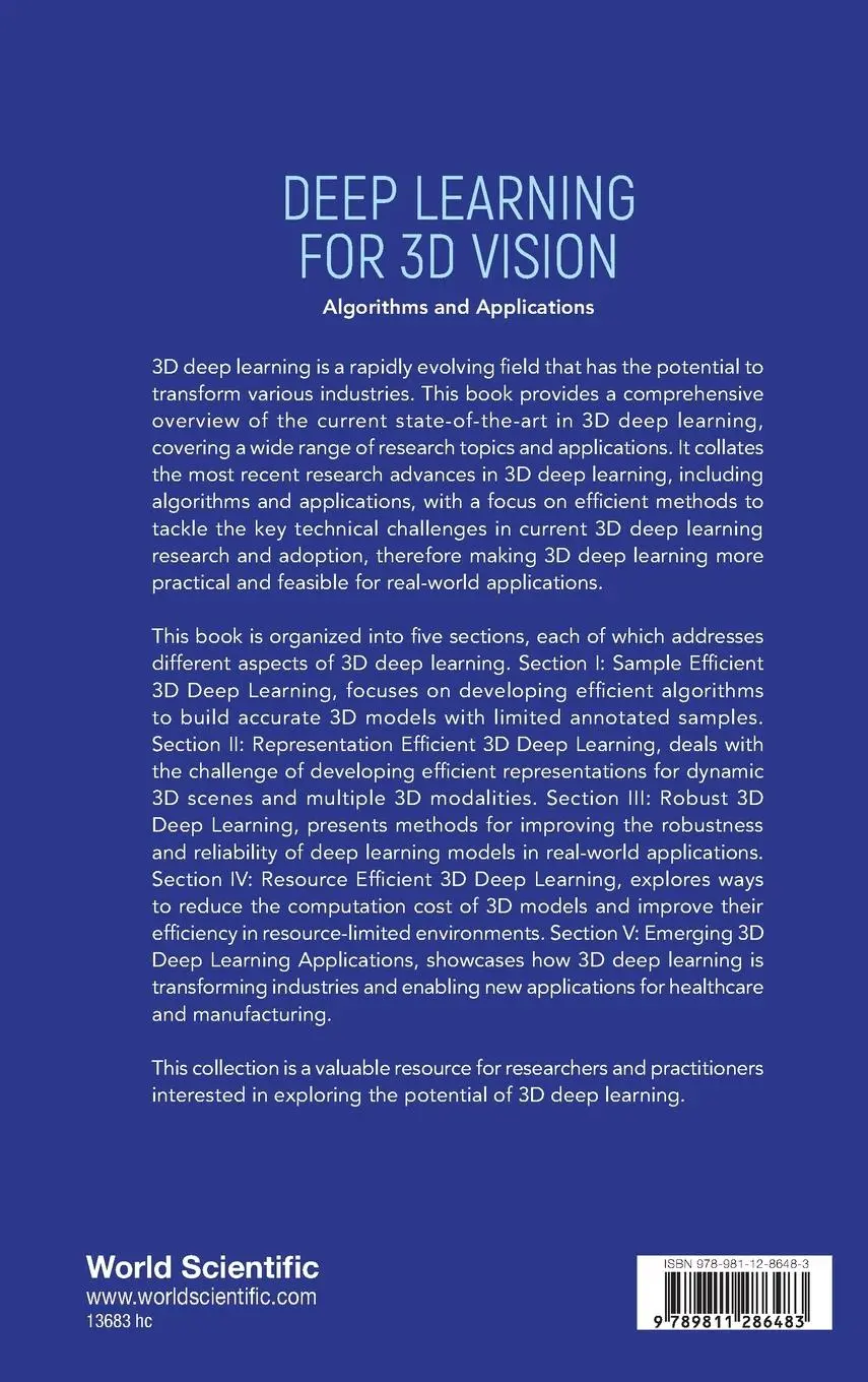 Rückseite: 9789811286483 | DEEP LEARNING FOR 3D VISION | ALGORITHMS AND APPLICATIONS | Li | Buch