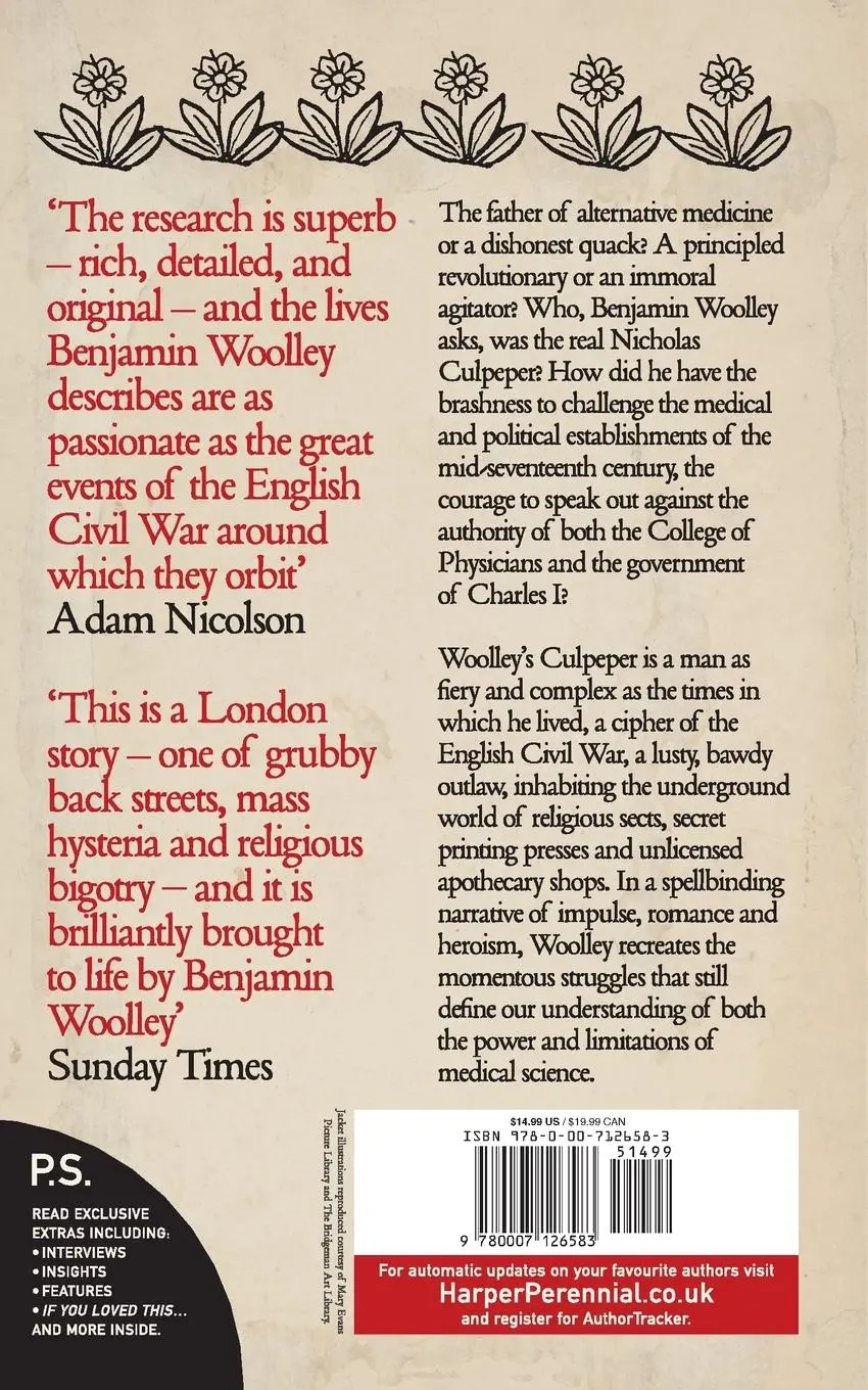 Rückseite: 9780007126583 | The Herbalist | Nicholas Culpeper and the Fight for Medical Freedom