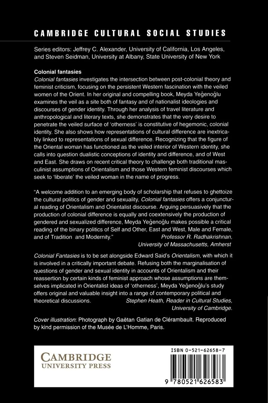 Rückseite: 9780521626583 | Colonial Fantasies | Towards a Feminist Reading of Orientalism | Buch