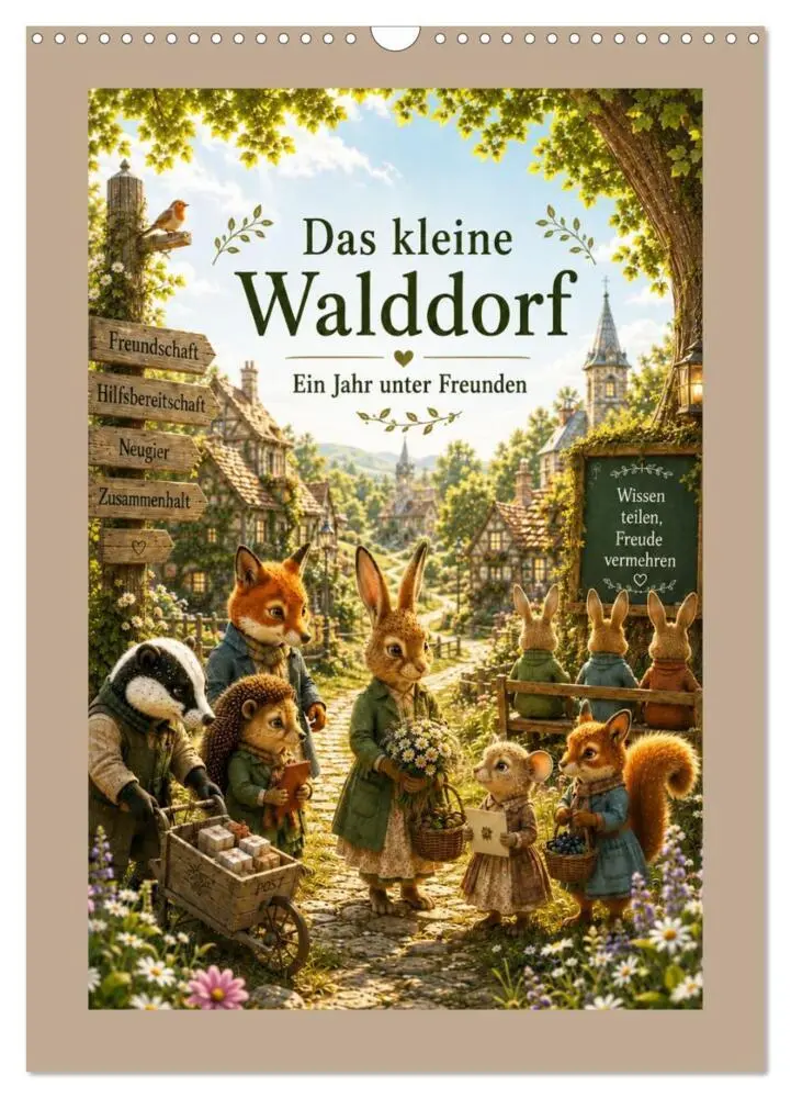 Cover: 9783594386583 | Das kleine Walddorf (Wandkalender 2027 DIN A3 hoch), CALVENDO...
