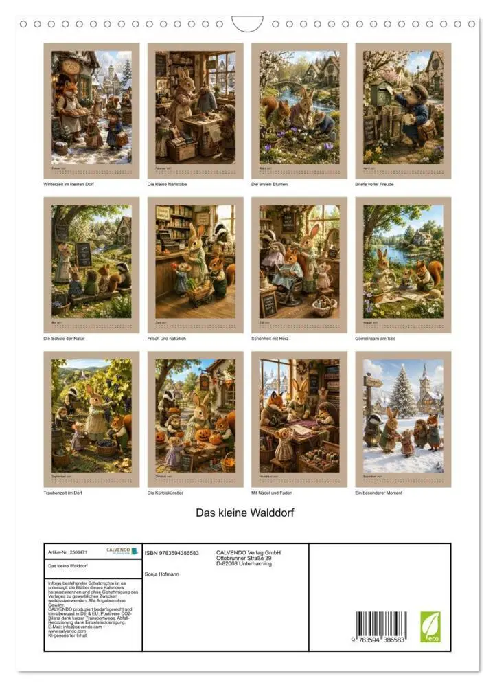 Bild: 9783594386583 | Das kleine Walddorf (Wandkalender 2027 DIN A3 hoch), CALVENDO...