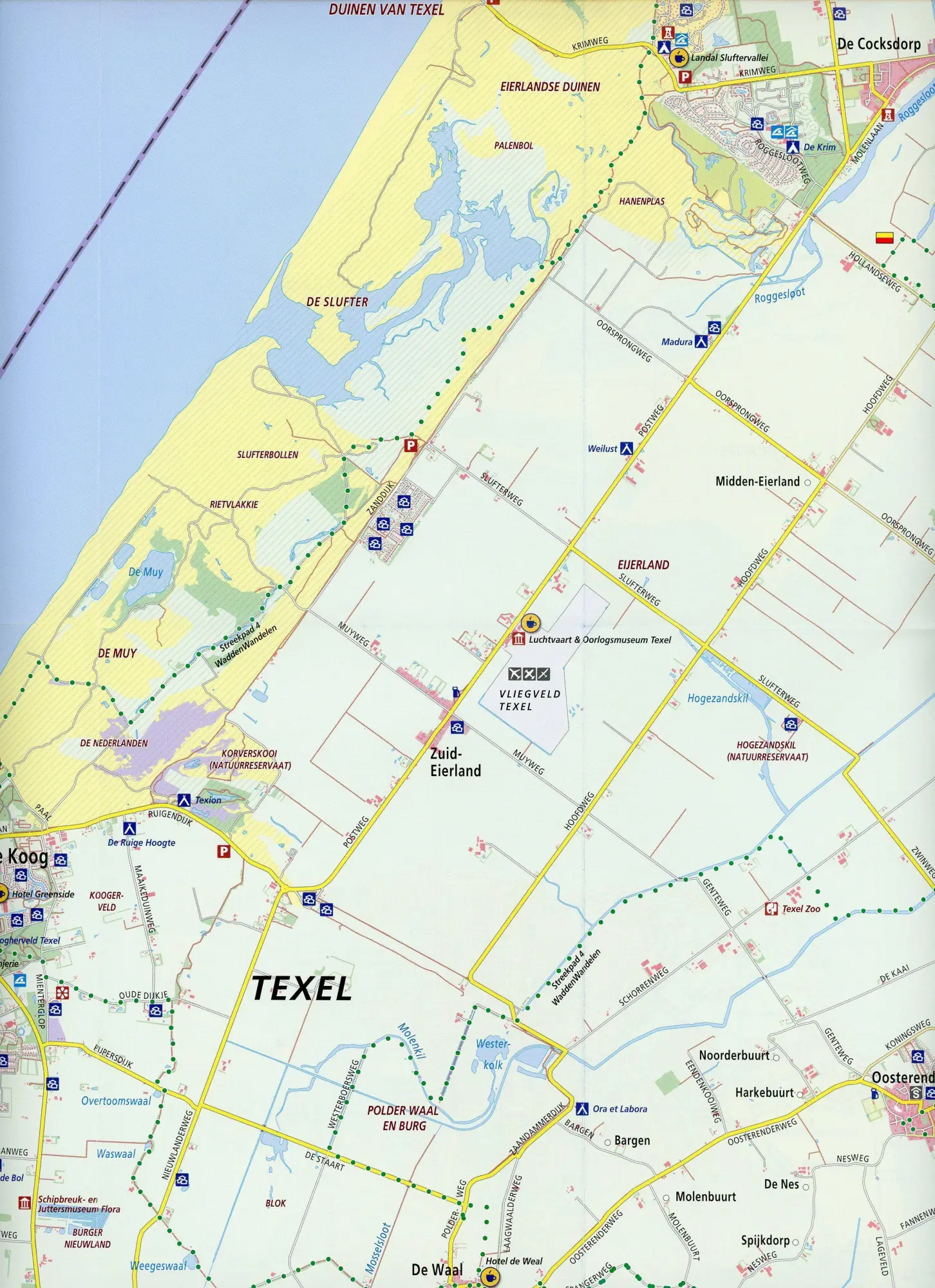 Bild: 9789018046583 | Duinen van Texel (Den Burg) 1:33 000 | Wandelregiokaart | (Land-)Karte