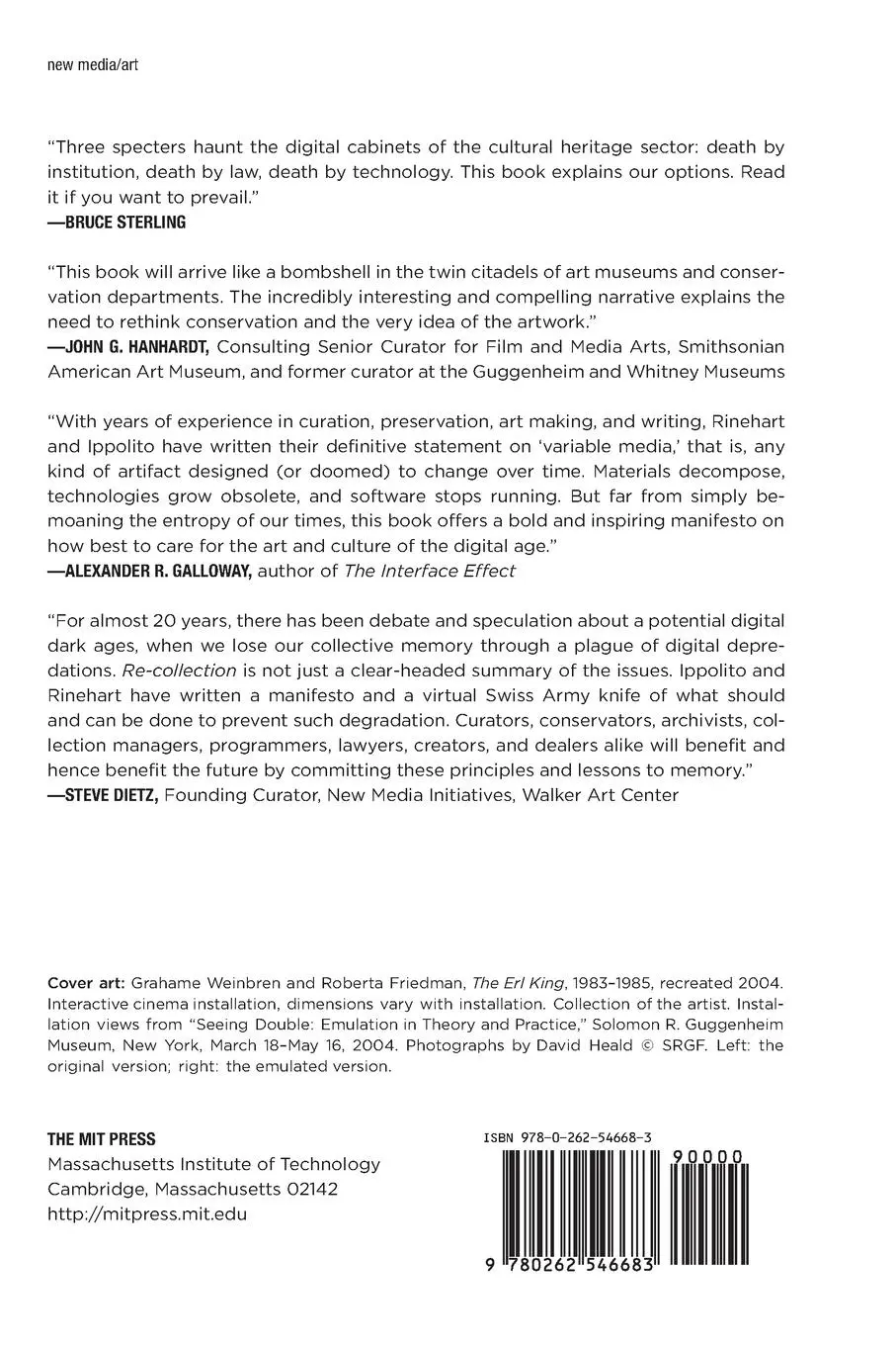 Rückseite: 9780262546683 | Re-collection | Art, New Media, and Social Memory | Rinehart (u. a.)