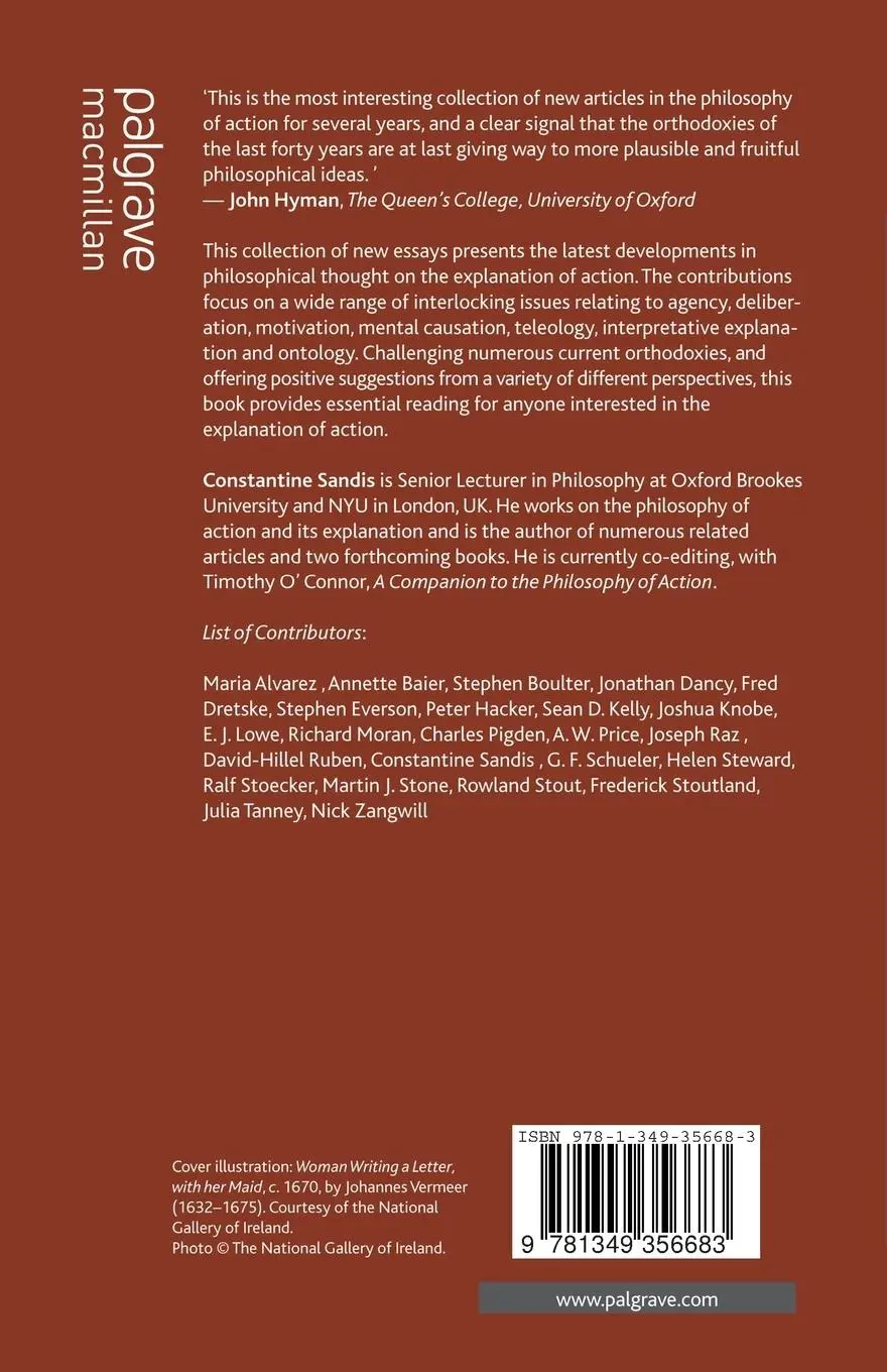 Rückseite: 9781349356683 | New Essays on the Explanation of Action | C. Sandis | Taschenbuch