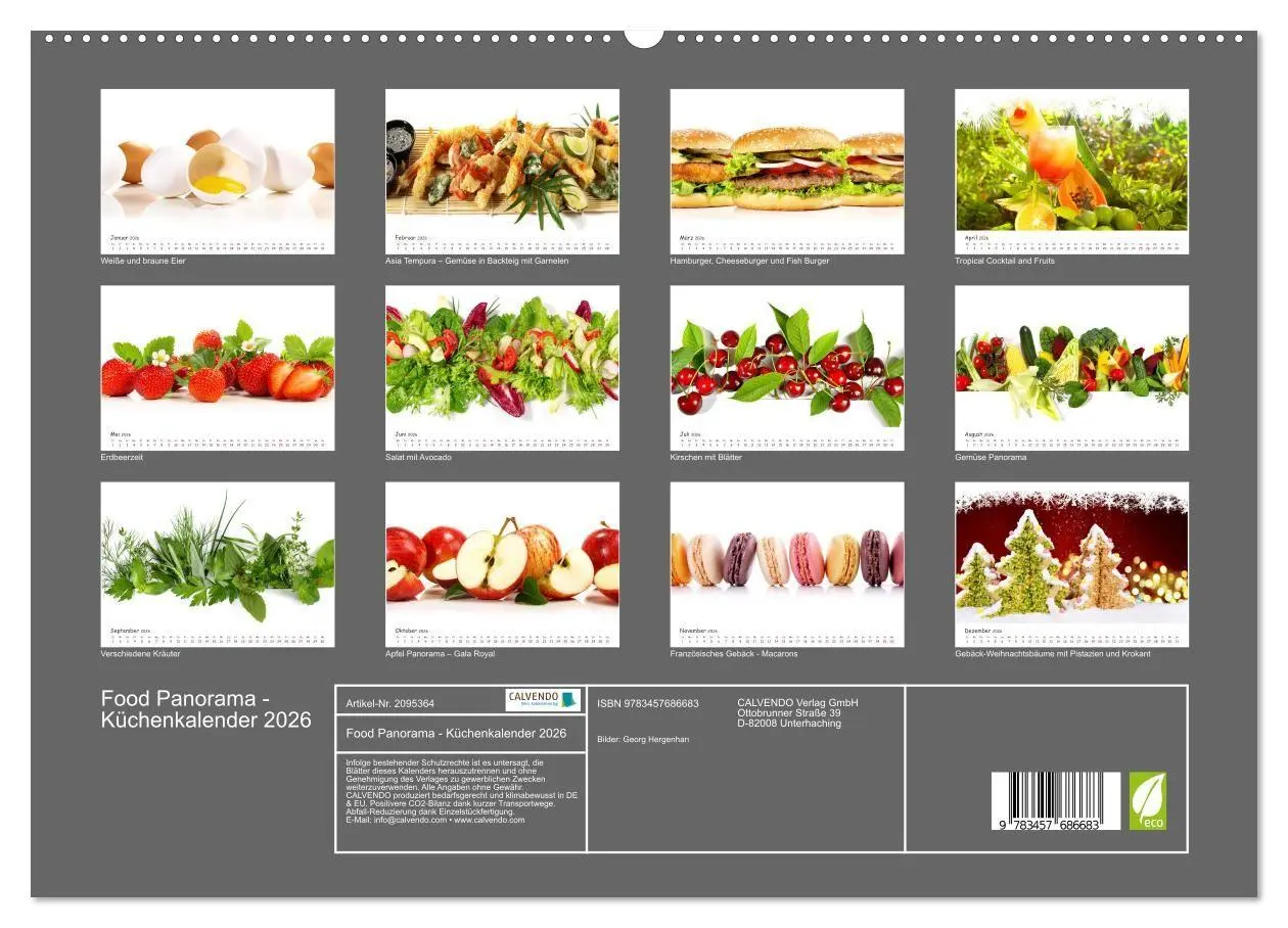 Bild: 9783457686683 | Food Panorama - Küchenkalender 2026 (hochwertiger Premium...