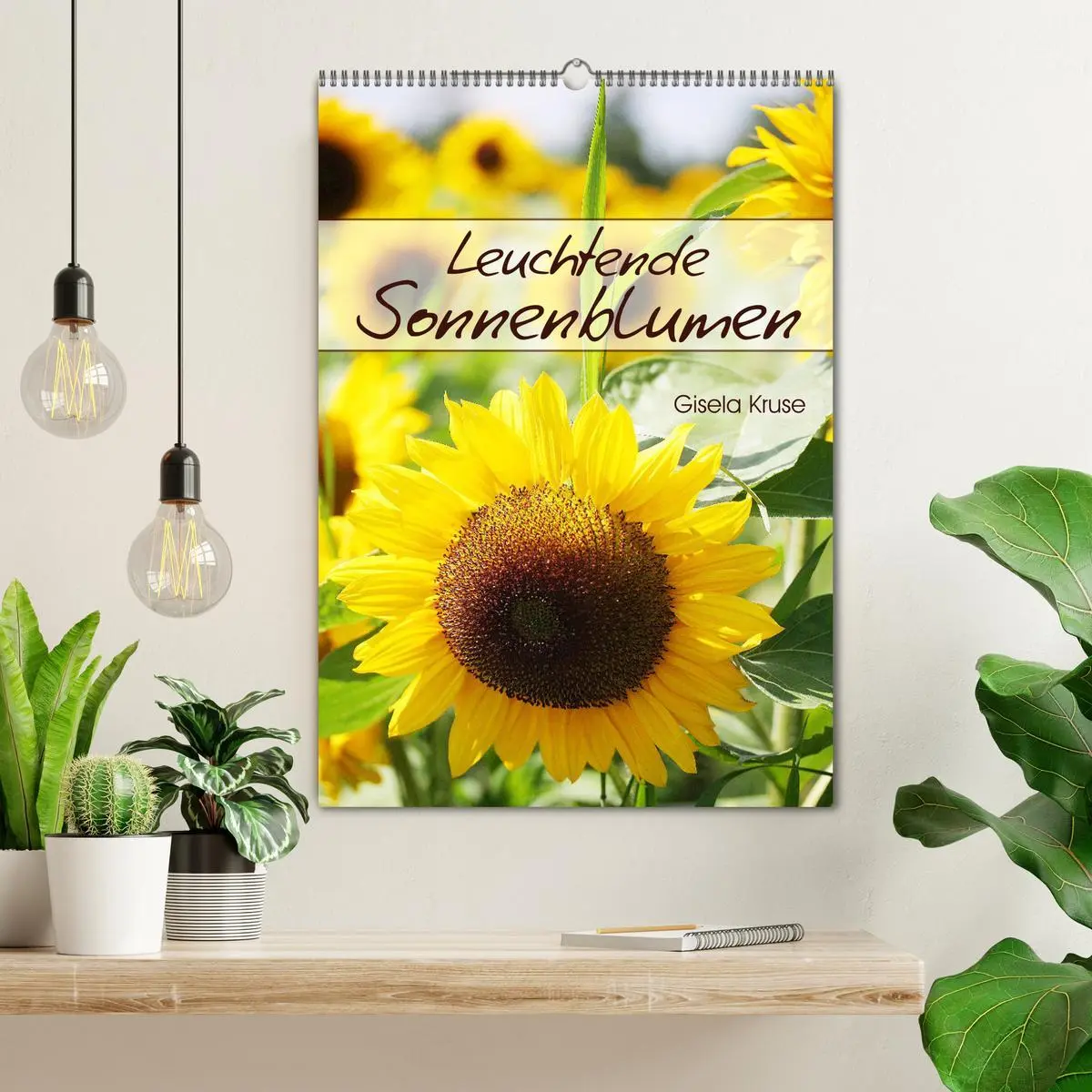 Bild: 9783516396683 | Leuchtende Sonnenblumen (Wandkalender 2026 DIN A2 hoch), CALVENDO...