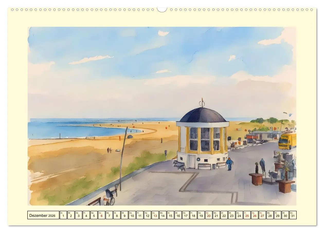 Bild: 9783516606683 | BORKUM Perle der Nordsee (hochwertiger Premium Wandkalender 2026...