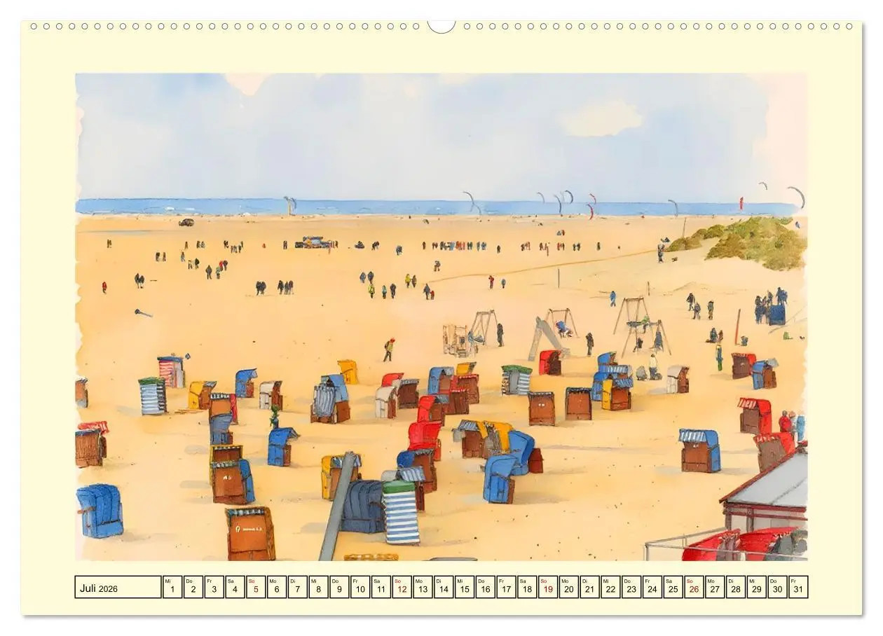 Bild: 9783516606683 | BORKUM Perle der Nordsee (hochwertiger Premium Wandkalender 2026...