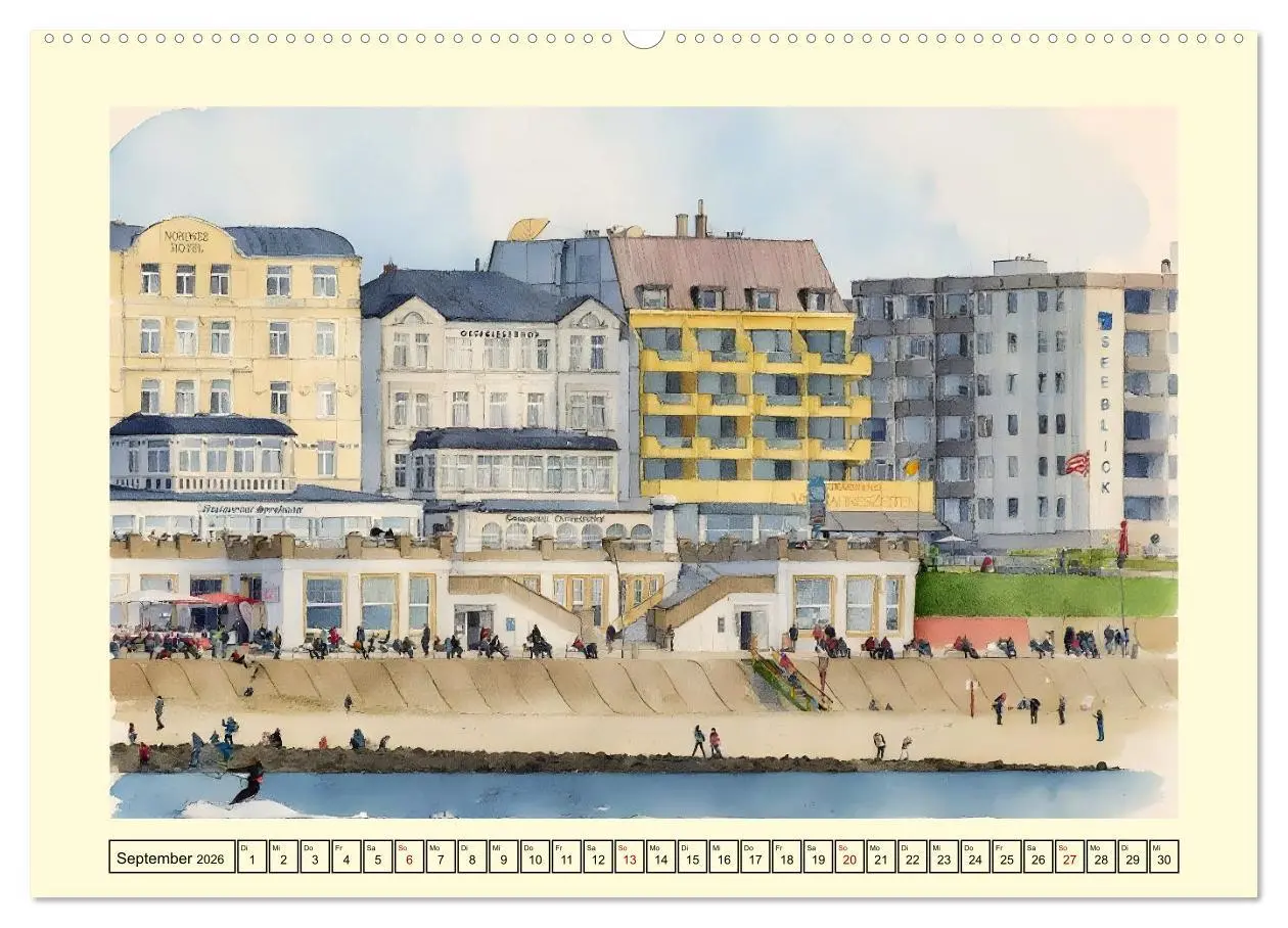 Bild: 9783516606683 | BORKUM Perle der Nordsee (hochwertiger Premium Wandkalender 2026...