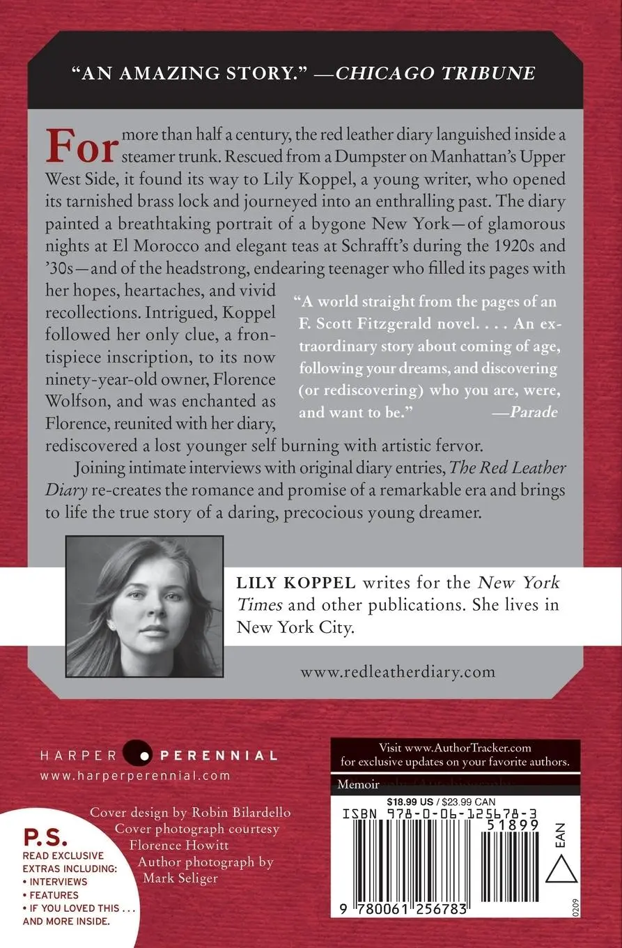 Rückseite: 9780061256783 | The Red Leather Diary | Lily Koppel | Taschenbuch | Englisch | 2009