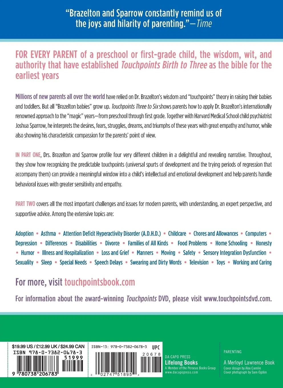 Rückseite: 9780738206783 | Touchpoints-Three to Six | T Berry Brazelton (u. a.) | Taschenbuch